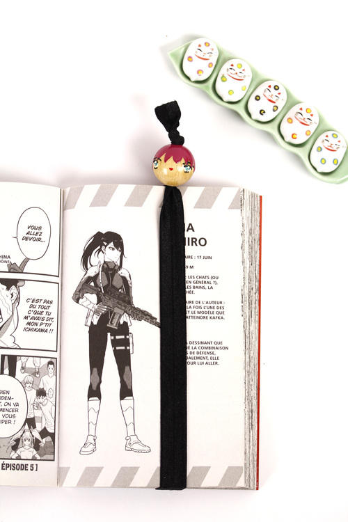 Marque Page Elastique Manga Fuchsia