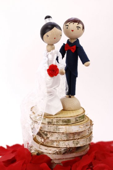 Poupée Mariage Mrs & Mr Rouge - Cliquez sur l'image pour la fermer