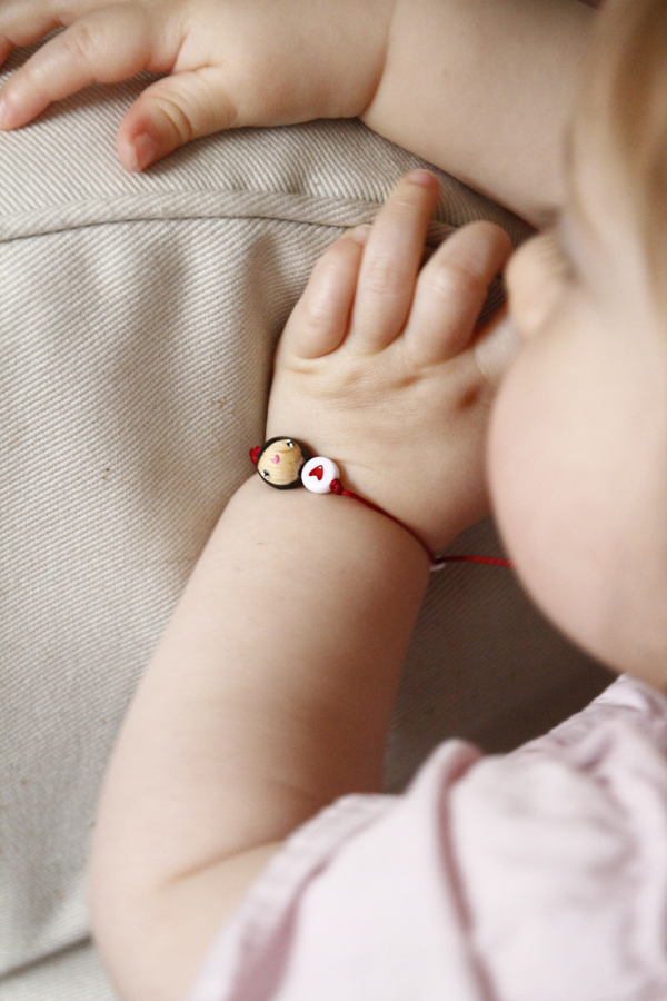 Bracelet Coulissant junior Cœur Rouge - Cliquez sur l'image pour la fermer