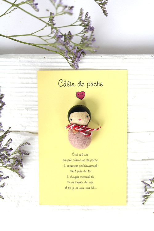 Câlin de poche Fille Rose Blush